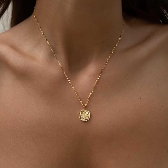 18k Gold Plated Necklace for Women Trendy Dainty Charm Evil eye Italian horn hummingbird starfish seashell bow elephant snake butterfly ladybug PendentMinimalist Delicate Jewelry for Women