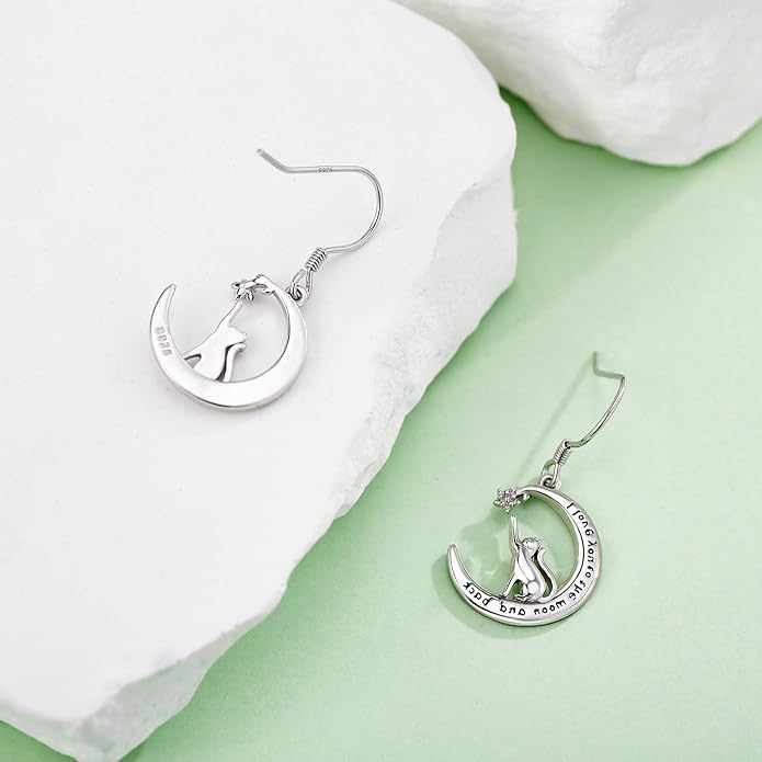 Animal Earrings 925 Sterling Silver Dangle Earrings Leverback Earrings Animal Jewelry for Women