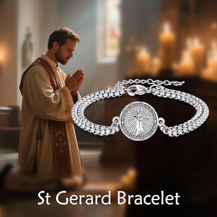 YFN Patron Saint Bracelet Sterling Silver Religious Protector Bracelet Jewelry Gift for Women Men