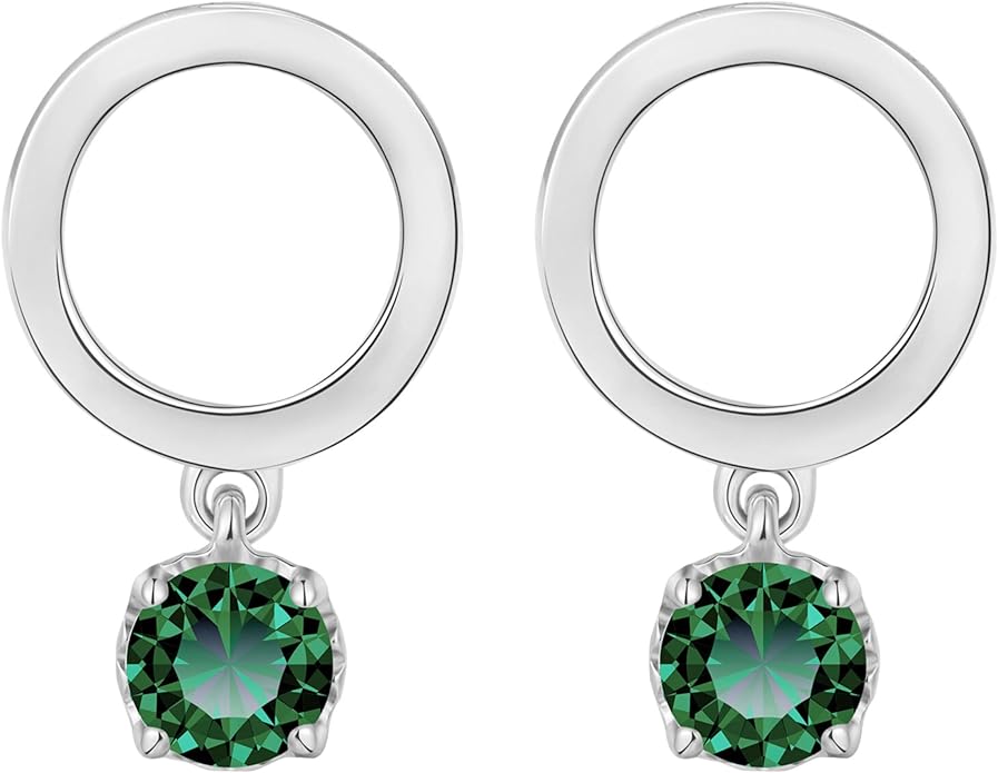 18K Yellow/White Gold Plated Silver Earring With 0.60 TCW Lab Grown Diamonds/Emerald/Blue Sapphire/Moissanite, Earrings For Women, Gift For Her Jewelry For Women Comes With Gift Box