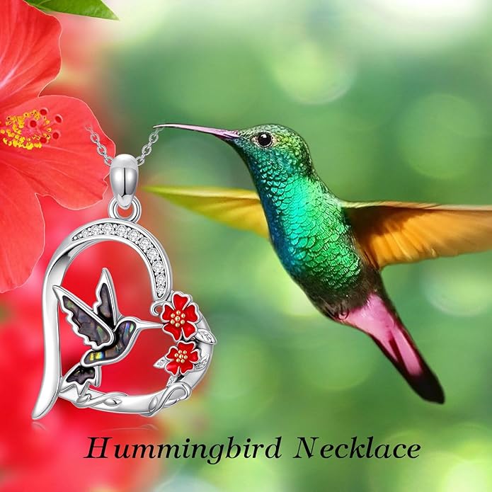 YYB Dove Necklace Christmas Gifts for Women 925 Sterling Silver Heart Peace Dove Pendant Jewelry Holy Spirit Jewelry For Women Female Stocking Stuffers
