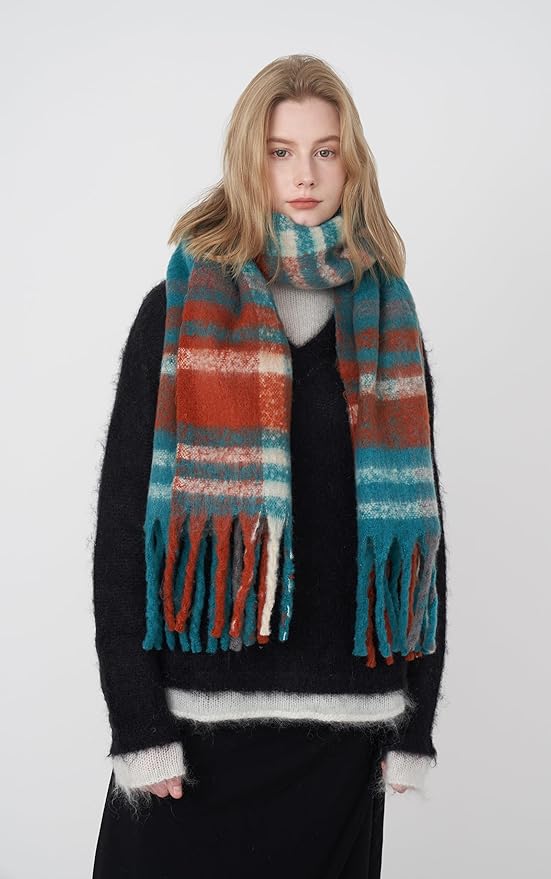 Halemet Vintage Scarfs for Women Warm Shawls and Wraps for Evening Dresses Soft Poncho Coat Thick Cardigan Wrap Cozy 2026