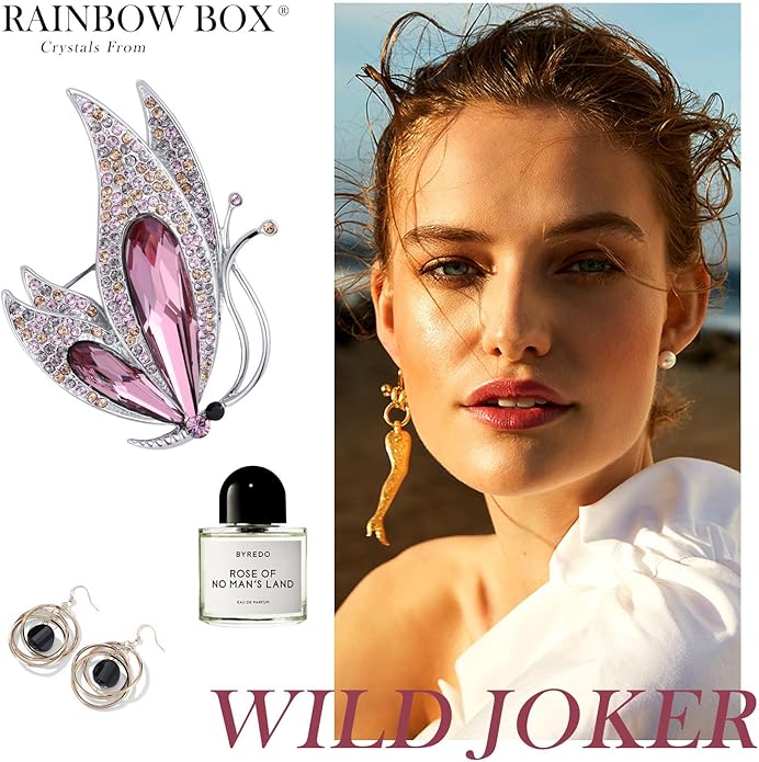 Flower Brooch,Broches Jewelry with Austria Crystal Women's Brooches & Pins