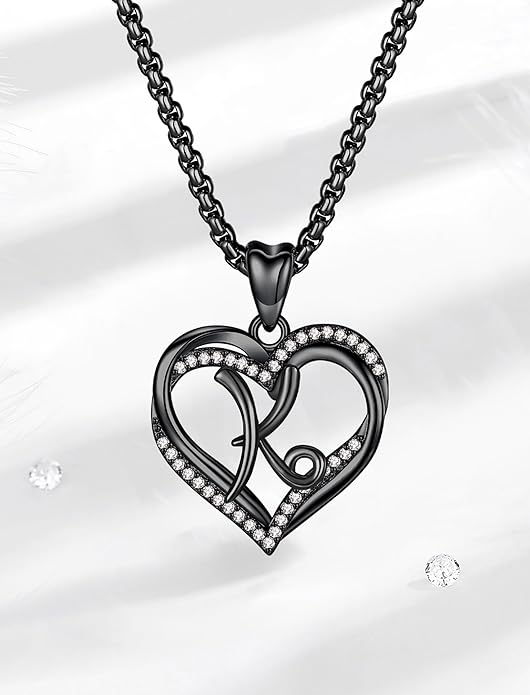 INFUSEU Unique Initial Necklaces for Women Girls Small Heart Letter Jewelry, Meaningful Personalized Gifts