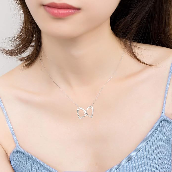 YFN Sterling Silver Double Horse Strirrup Lariat Necklace Gift For Women