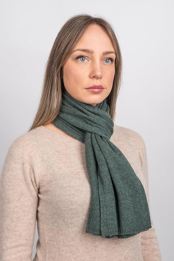 Dalle Piane Cashmere - 100% Cashmere Classic Scarf - Made in Italy - Neck Warmer (12" x 63") - Luxury Gift