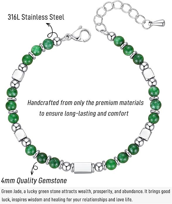 Tiny Gemstone Beaded Bracelets for Women Teen Girls, You are Awesome Jewelry Gifts for Women, Friends, Sister, Mom, Daughter...