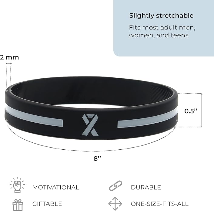 Inkstone Awareness Ribbon Silicone Bracelets (12-pack) - Wholesale Pack of 1 Dozen Unisex Wristbands for Men Women - Cancer Survivor Hospital Gifts Party Favors Giveaways Goodie Bag Items