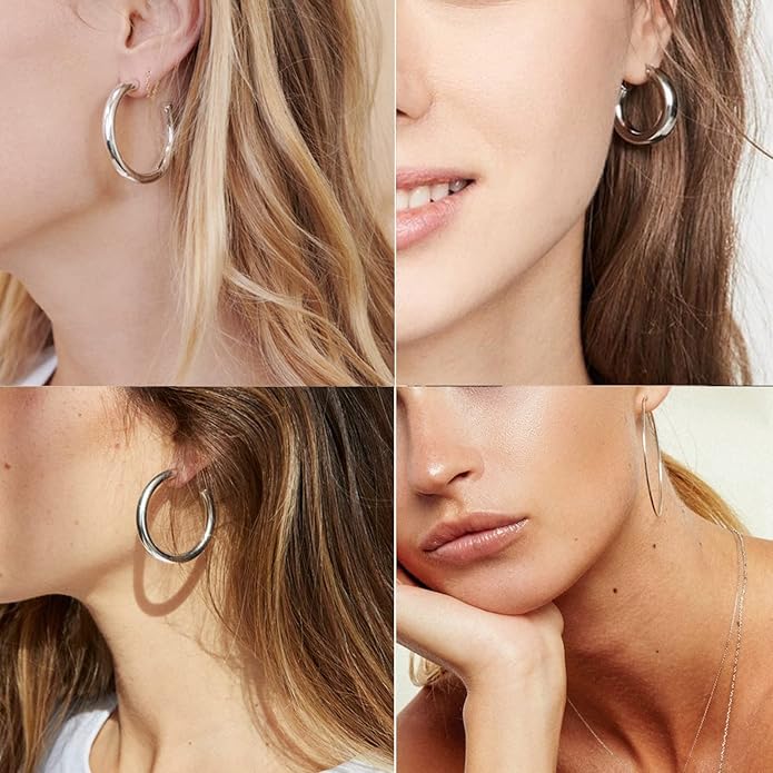 FAXHION 36 Pairs Gold Earrings Set for Women, Fashion Pearl Chain Link Stud Drop Dangle Earrings Multipack Hoop Earring Packs, Hypoallergenic Earrings for Birthday Party Jewelry