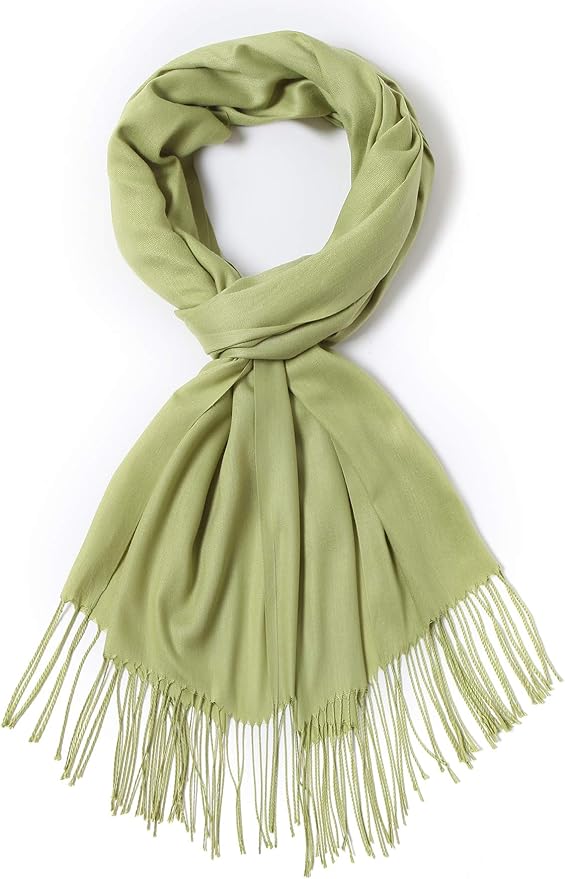 Cindy & Wendy Pashmina Shawls and Wraps Large Scarfs for Women Wedding Party Bridal Long Fashion Solid Shawl Wrap Fringes