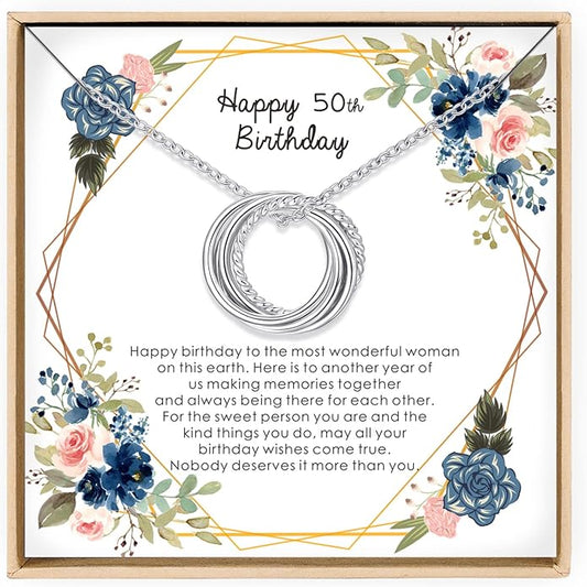 Birthday Gifts for Women Sterling Silver 30th 40th 50th 60th 70th 80th 90th Birthday Necklace For Her 3 4 5 6 7 8 9 Decade Jewelry 30 40 50 60 70 80 90 Years Old