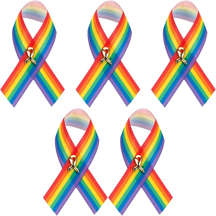 1/2/5/10/25/50/100pcs Satin Awareness Ribbon Pins (Pick your color), for Cancer & Disease Awareness, Bulk Quantities for Fundraising, Events, Gift Giving