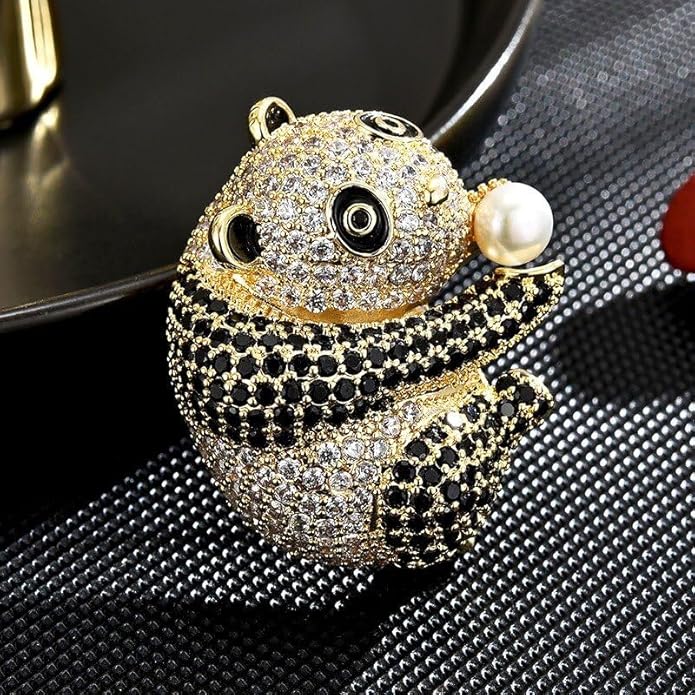 Animal Brooch for Women Girls 18k Gold Plated Animal Brooch Pin Rhinestone Animal Brooch Lapel Pin Jewelry Thanksgiving Day Birthday Wedding Gifts for Mom Wife