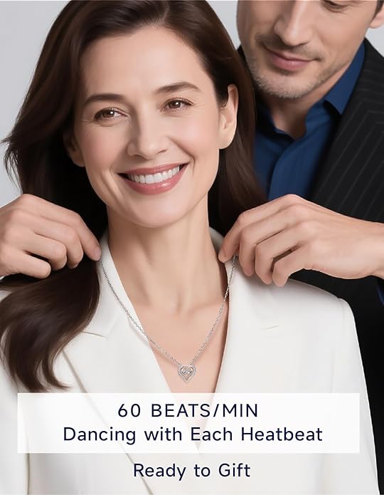 MomentWish Necklace for Women, Sparkling Gift for Her, 1Carat Moissanite Heart Pendent for Her, 925 Sterling Silver Dance Necklace for Anniversary Christmas Valentines
