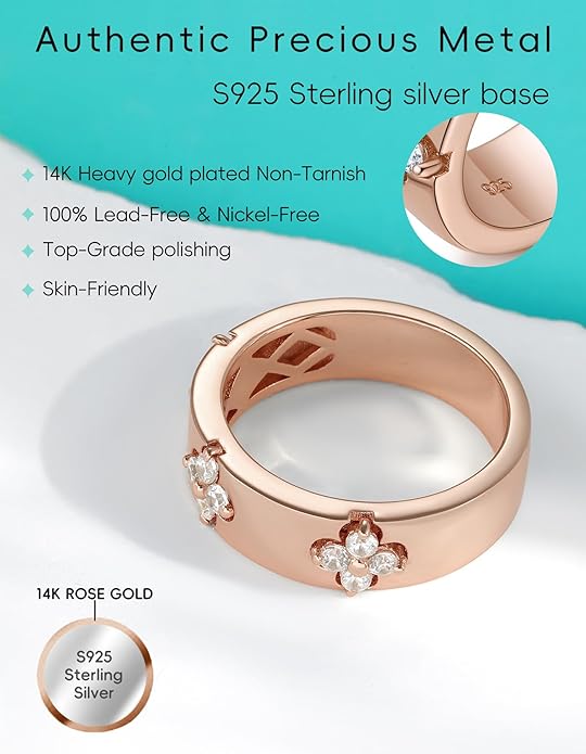 Premium Emerald&Moissanite Clover Rings for Lucky Women|Moissanite D Color VVS1 Clarity 3EX Cut|925 Sterling Silver 14K Gold Plated Non Tarnish