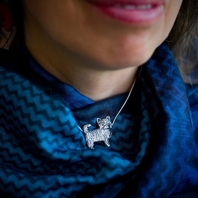 Sterling Silver Yorkie Pendant Gifts for Women - Yorkshire Terrier Gifts – Handcrafted in the USA