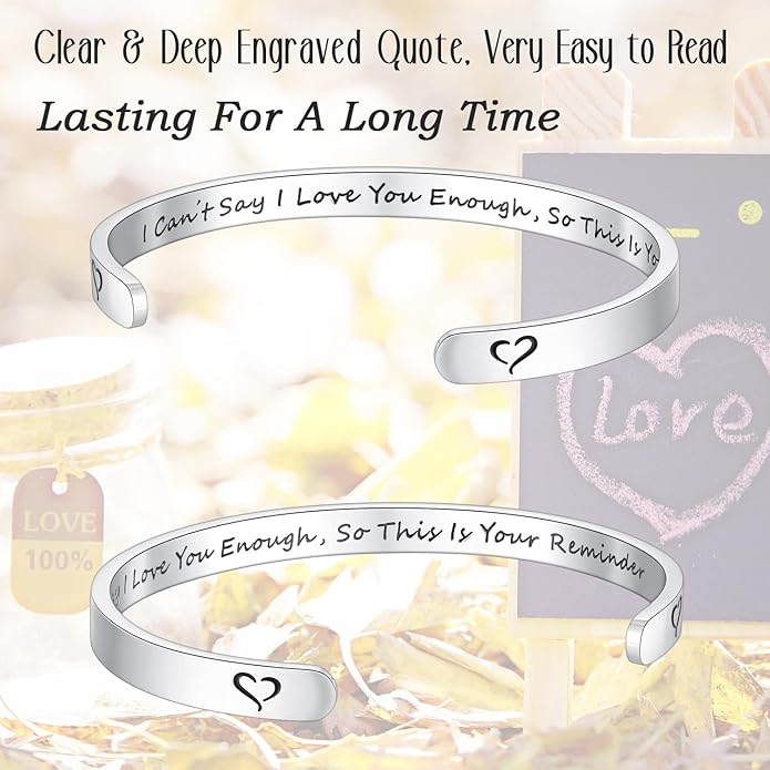 SAM & LORI Personal Bracelets for Teens/Women-Inspirational Jewelry Gifts (Various Designs) for Daughter/Sister/Mom/Friends-Adjustable Bracelet in a Pretty Gift Box