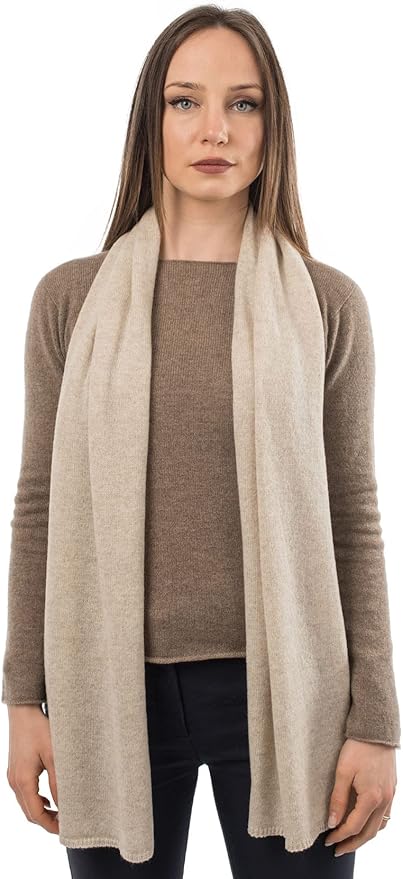 Dalle Piane Cashmere - 100% Cashmere Classic Scarf - Made in Italy - Neck Warmer (12" x 63") - Luxury Gift