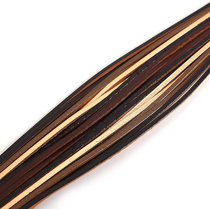 hotoo Handmade Layered Leather Bracelets Wrap for Women Stackable Chunky Colored Men Cuff Bracelet Wristband Bangle Gifts