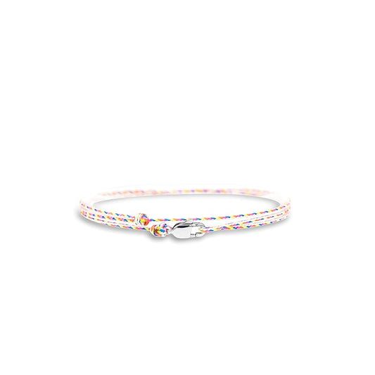Made by Nami Nautical Rope Bracelet for Men Waterproof & Adjustable Wrap String Bracelets with Snap Hook Gift for Him (Retro Silver)