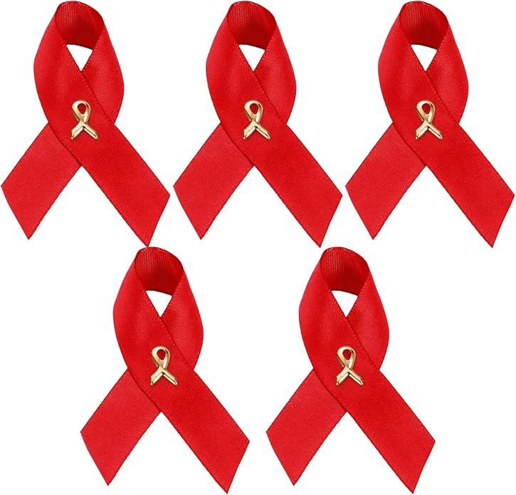 1/2/5/10/25/50/100pcs Satin Awareness Ribbon Pins (Pick your color), for Cancer & Disease Awareness, Bulk Quantities for Fundraising, Events, Gift Giving