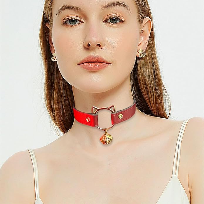 Leather Choker Necklaces for Women Choker with Bell Choker Necklace for Women Kitten Collar Necklace Western Jewelry for Women