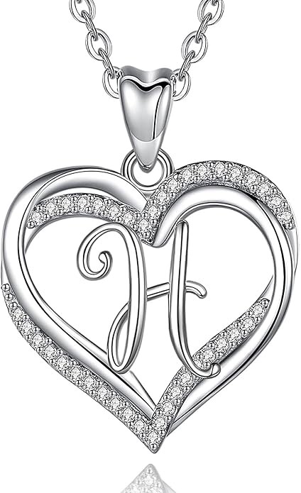 INFUSEU Unique Initial Necklaces for Women Girls Small Heart Letter Jewelry, Meaningful Personalized Gifts