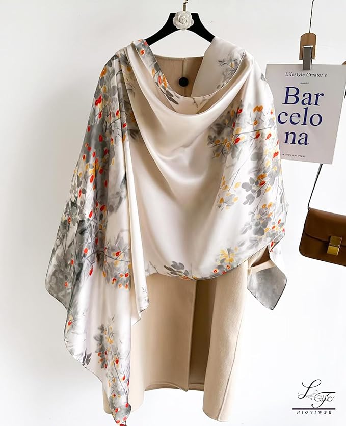 Hioyiwse Shawl Scarf For Women Lightweight Scarves Floral Pattern Formal Evening Dressesformal Shawl Summer Wraps