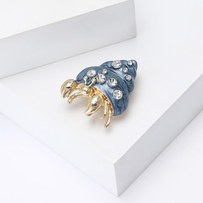 LuvQaze Animal Brooch for Women Men Zirconia Rhinestone Abalone Shell Animal Lapel Pin Christmas Birthday Holiday Gift for Wife Mother Girlfriend Daughter