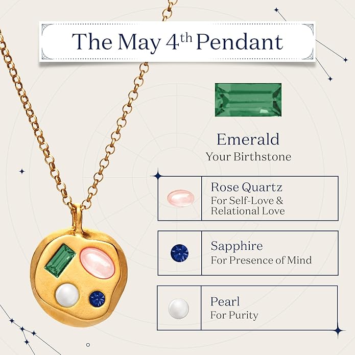Birthdate 14k Gold Necklace for Women - 16-20in Adjustable 14 Karat Gold Chain with Lobster Clasp - Cadenas de Oro 14k Puro Para Mujer, Ladies Jewelry Birthstone