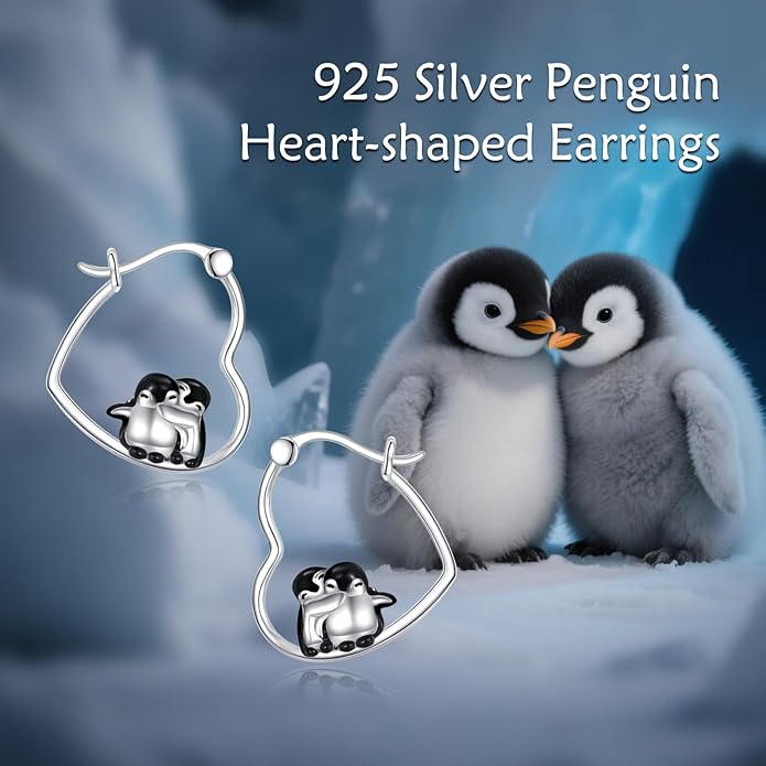 AXELUNA Animal Earrings Sterling Silver Mom and Daughter Earrings Heart Jewelry Gift for Women Mother