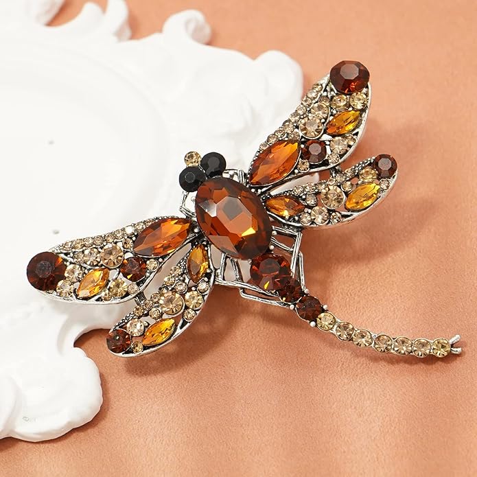Gleamart Dragonfly Brooch Pin Acrylic Fly Insect Breastpin for Women Clothing Corsage