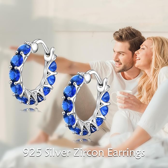 Sterling Silver Hoop Earrings Small Hoop Sun/Leaf/Triangle Huggie Earrings for Women Hypoallergenic