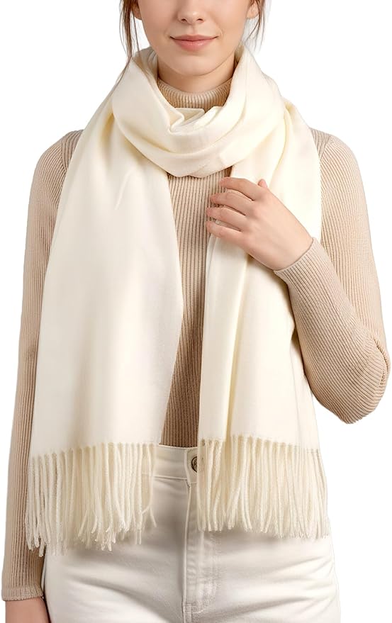 Achillea Warm Cashmere-Feel Winter Scarf – Pashmina Shawl Wrap, Blanket Scarf for Daily Wear, Travel & Cold Weather