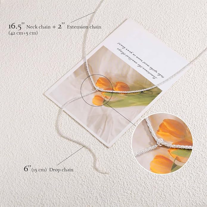 Gold and Silver Plated Layered Long Necklace for Women, Statement Y Body Chain, Sexy Dangle Drop Beach Boho Bolo Cleavage Necklace for Vacation or Prom