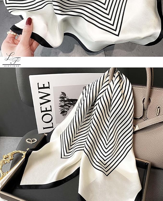 Hioyiwse Satin Bandanas Head Scarf For Women Hair Scarves Accessories Lightweight Fashion Wrap Neck Silk Sleeping Headscarf