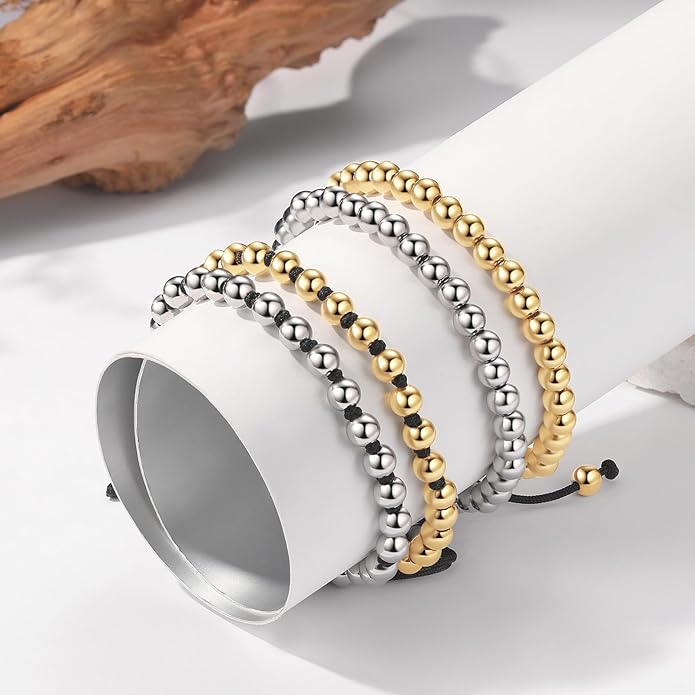 Gold-Plated Bracelets for Men 18K Gold Plated Franco Link Chain Stainless Steel Bracelet Adjustable Bracelet Mens Jewelry Birthday Gift