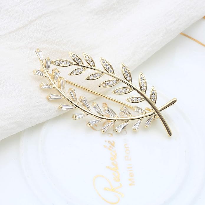 Brooch Pins for Women Girls Fashion Flower Crystal Rhinestone Pearl Jewelry