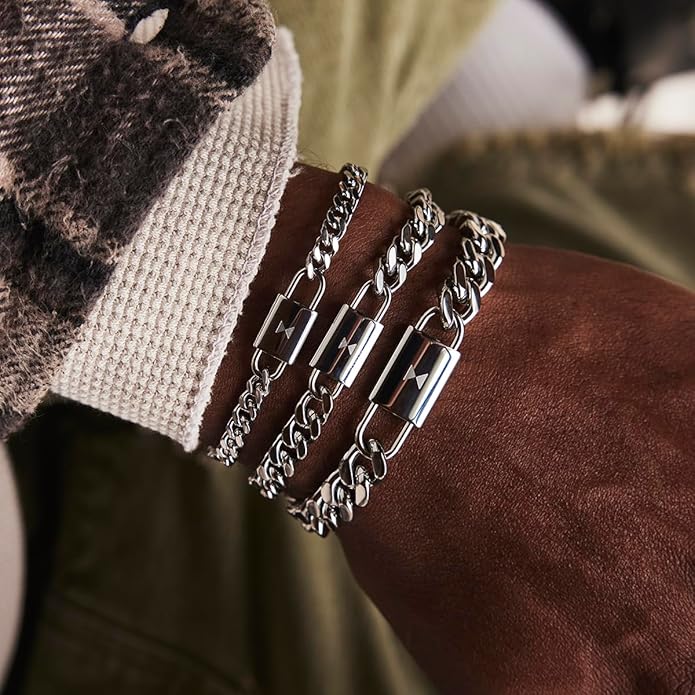 MVMT Men's Jewelry - Fashion Accessory - Stainless Steel 10MM Chain Bracelet