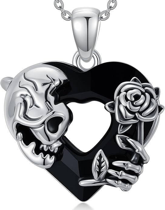 KoyeKei Sterling Silver Halloween Necklace Gothic Jewelry Gifts for Women Men