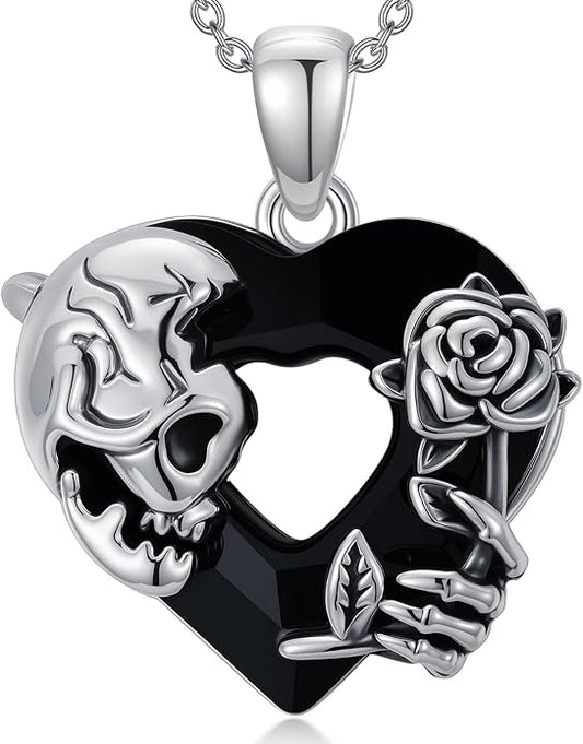 KoyeKei Sterling Silver Halloween Necklace Gothic Jewelry Gifts for Women Men