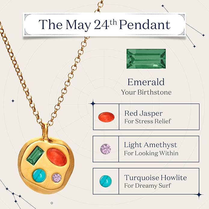 Birthdate 14k Gold Necklace for Women - 16-20in Adjustable 14 Karat Gold Chain with Lobster Clasp - Cadenas de Oro 14k Puro Para Mujer, Ladies Jewelry Birthstone