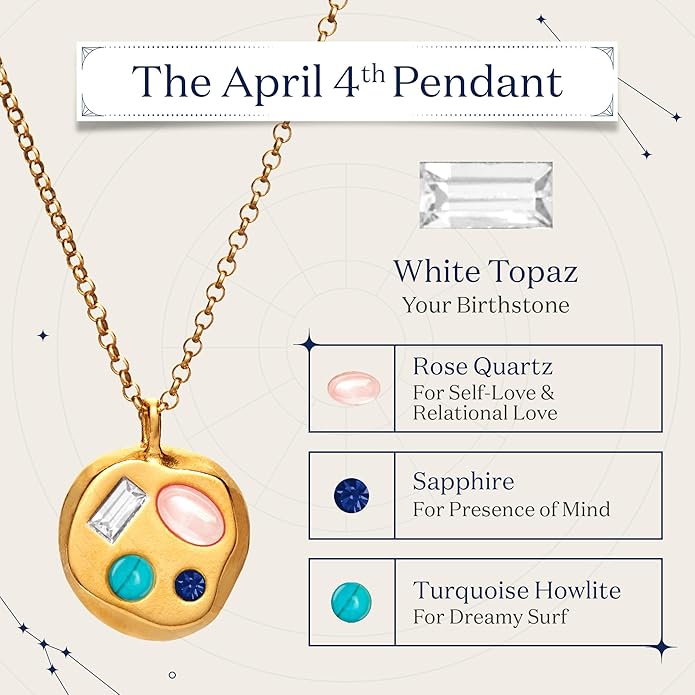 Birthdate 14k Gold Necklace for Women - 16-20in Adjustable 14 Karat Gold Chain with Lobster Clasp - Cadenas de Oro 14k Puro Para Mujer, Ladies Jewelry Birthstone