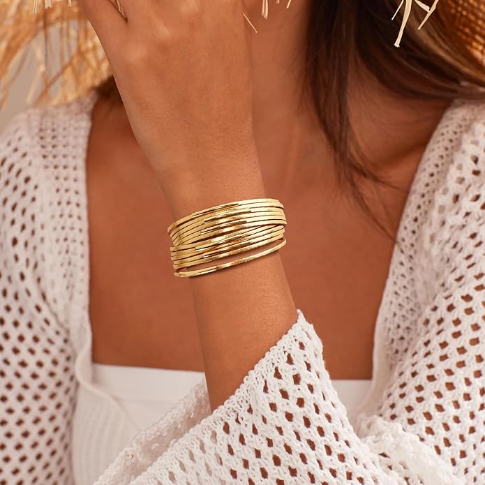 ENGCKSHI Wrapped Bracelets for Women,Leather Bracelet,Boho Bracelets for Women,Multi-Layer Pearl Crystal Bracelet Bangle Jewelry