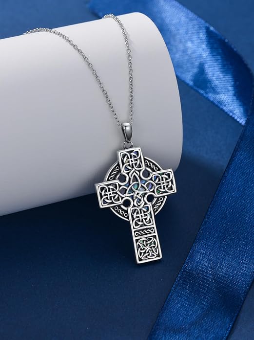 Seiyang 925 Sterling Silver Mustard Seed/Cross/Star of David/Triquetra Trinity Knot/Celtic/Claddagh Necklace Christian/Irish Jewelry Gifts for Women Mom Her