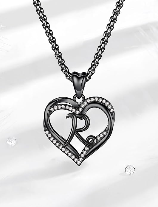 INFUSEU Unique Initial Necklaces for Women Girls Small Heart Letter Jewelry, Meaningful Personalized Gifts