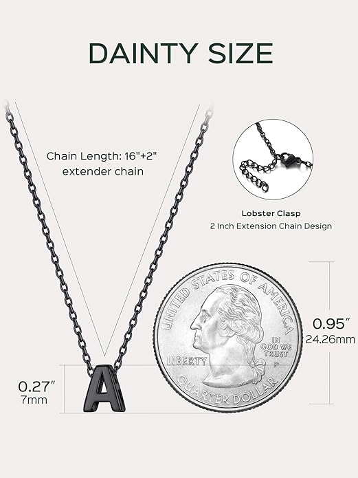 ChicSilver 925 Sterling Silver Initial Necklace for Women Dainty Letter Jewelry Personalized Gift