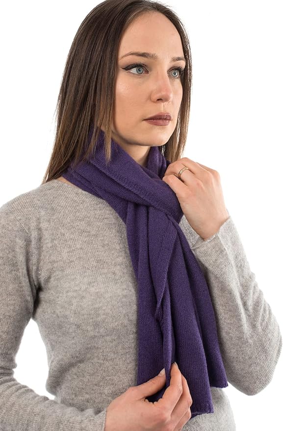 Dalle Piane Cashmere - 100% Cashmere Classic Scarf - Made in Italy - Neck Warmer (12" x 63") - Luxury Gift