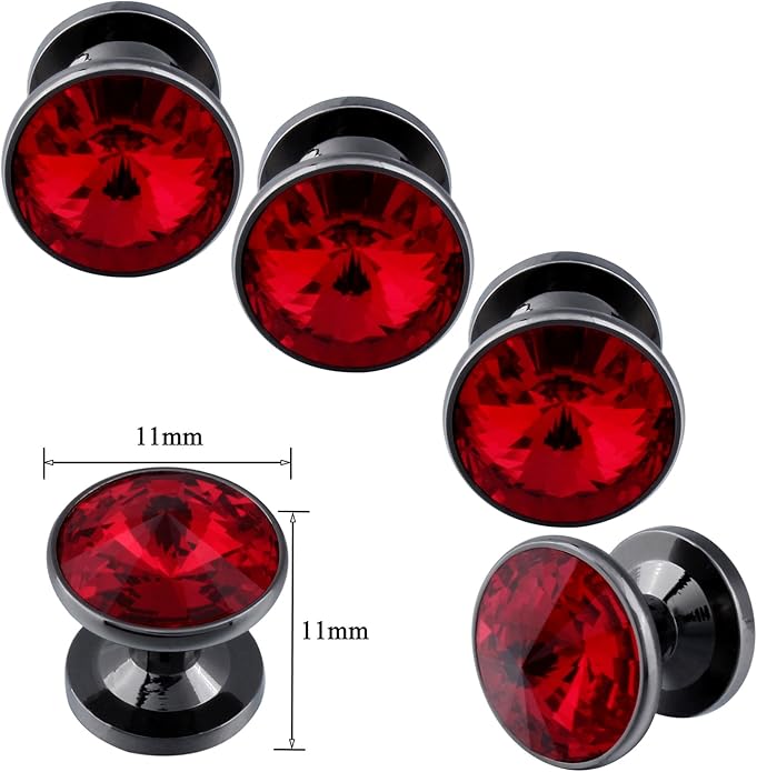 HAWSON Cufflinks for Men with 4/6 pcs Shirt Studs Set, Gift Box Packed, Mens Jewelry or Accessories for Wedding, Party, Anniversary, Birthday