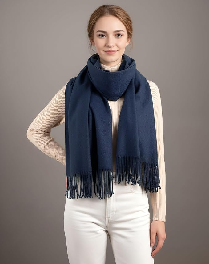 Achillea Warm Cashmere-Feel Winter Scarf – Pashmina Shawl Wrap, Blanket Scarf for Daily Wear, Travel & Cold Weather